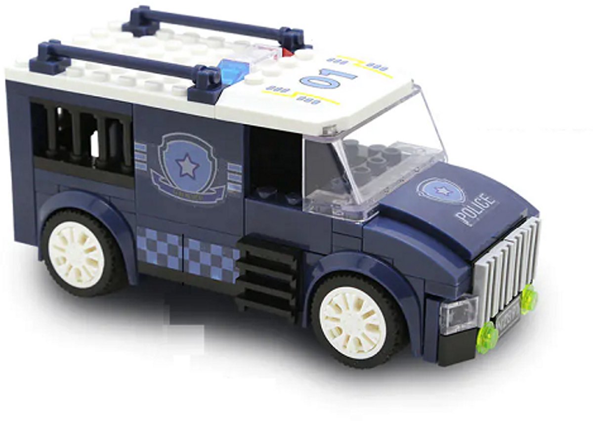 Wange 2891 citycar - politie - gevangenenbus - bouwen - 99 pcs - 6+