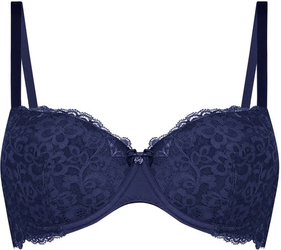 Hunkemöller Dames Lingerie Voorgevormde beugel bh Marine - Blauw - maat F70