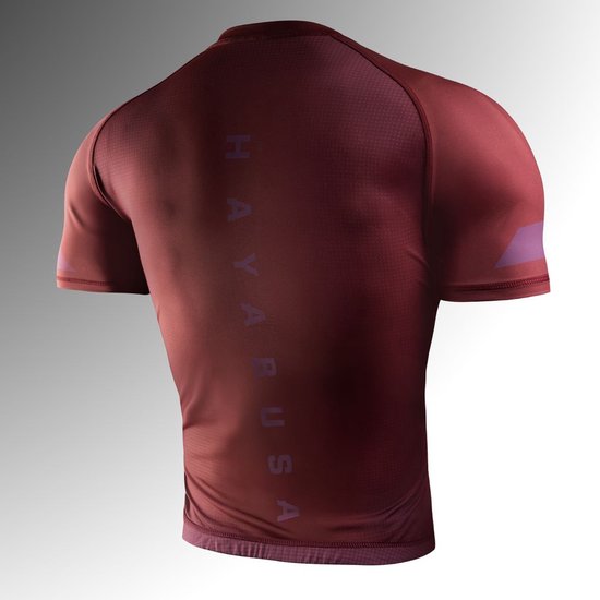 Rashguard manches courtes Hayabusa Core pour homme - Rouge foncé - Taille XXL