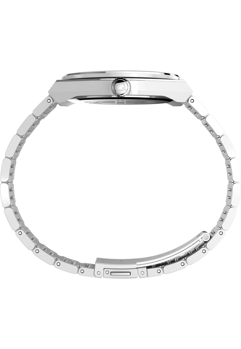 Timex Q Timex Continental Gmt Quartz Analoog Horloge Zilveren Toon Kast: 100% Roestvrij Staal | Armband: 100%Roestvrij Staal 39 TW2Y12100AJ