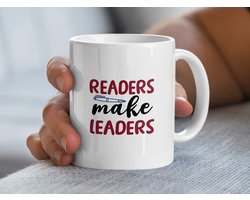 Lezers maken Leiders Mok, Boekenliefhebber Cadeau, Leraar Waardering, Educatie Mok, Motiverende Spreuk, School Mok, Student Cadeau