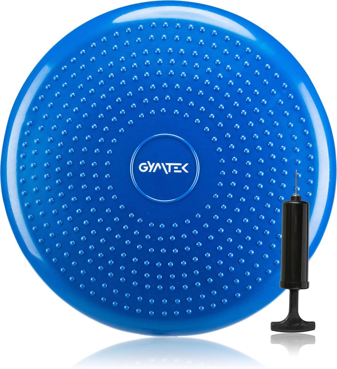 Gymtek® Balance Board - Balansbord - Balanstrainer - Balanskussen - Wiebelkissen - 33 cm Durchmesser - Incl. Pomp - Core Stability Training