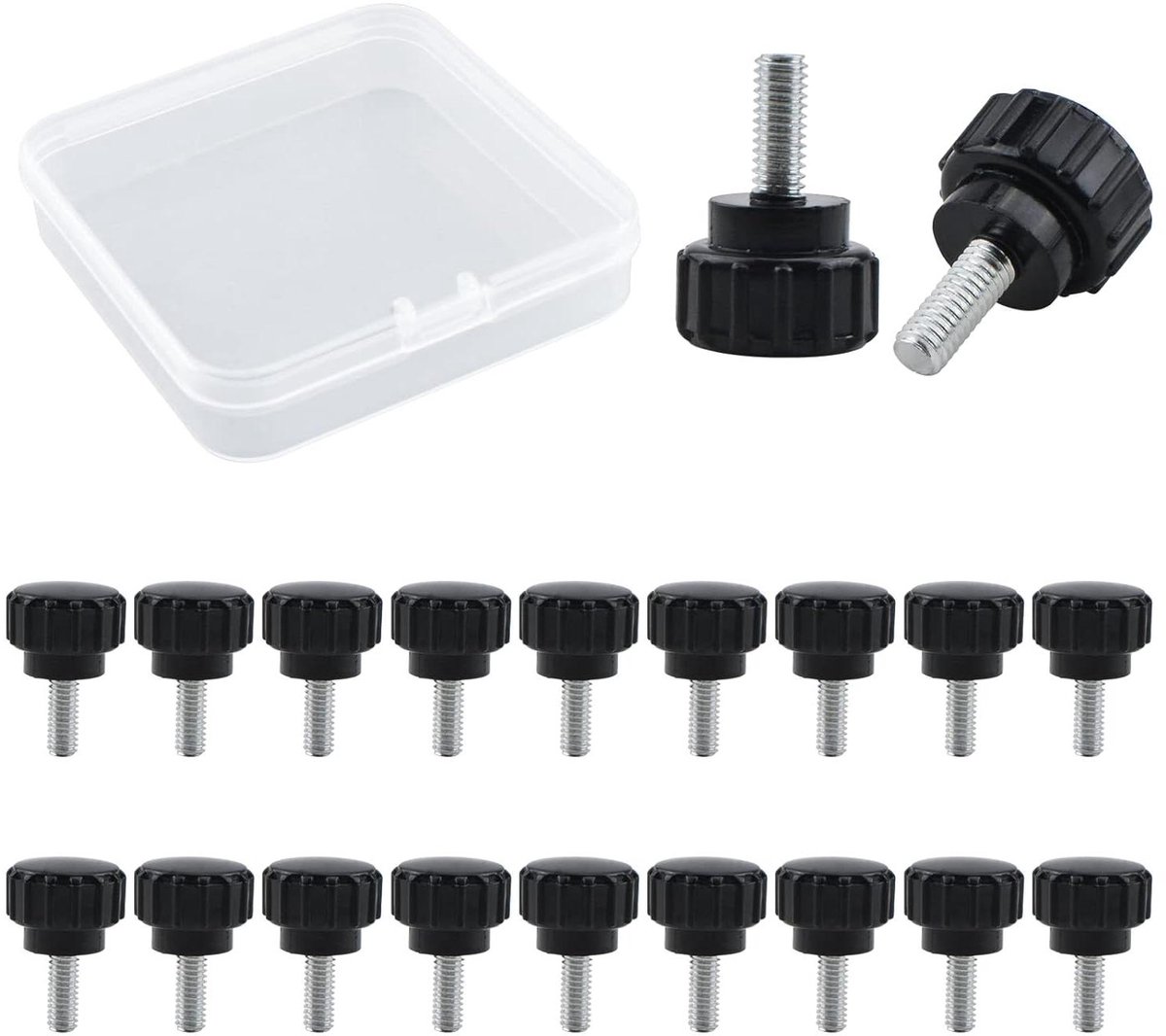Allecto Premium - Kartelschroeven M4 x 10 mm van koolstofstaal - 20 stuks met opbergdoos