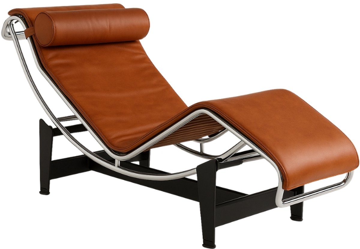 Chaise Longue - Fauteuil - Ligstoel - Ligbed - Stoel - Bruin Cognac - Leer - Verstelbaar - Design
