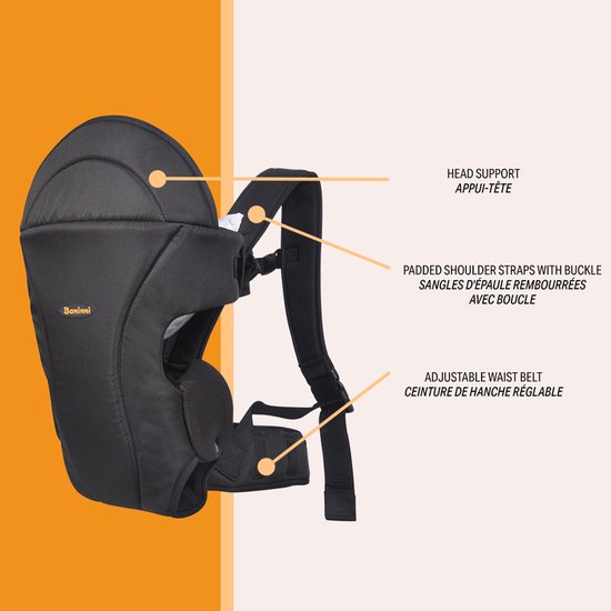 Baninni 3-in-1 Draagzak Sacco Luxe Zwart van Baninni — afbeelding 5