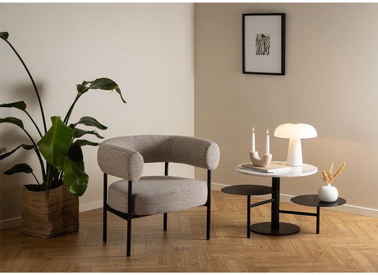 Set de Tables Basses Nala Zwart - Marbre Wit