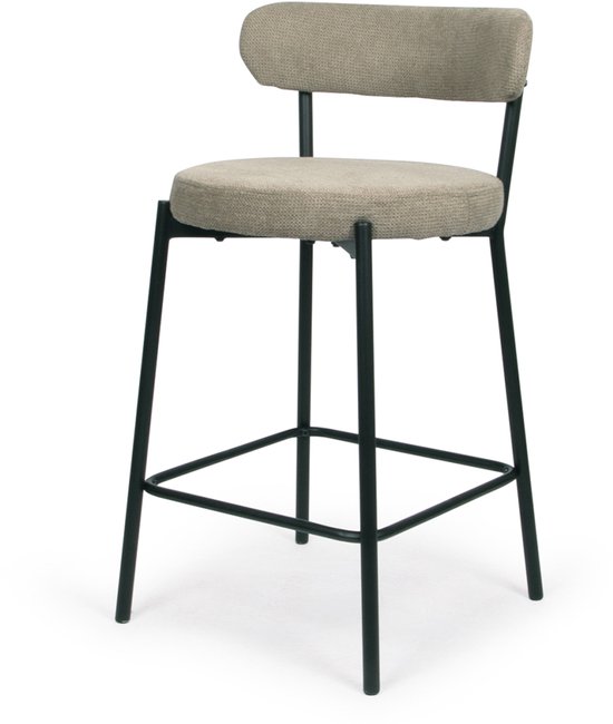 Tabouret de bar bas Milton & Oldbrook Izola Taupe
