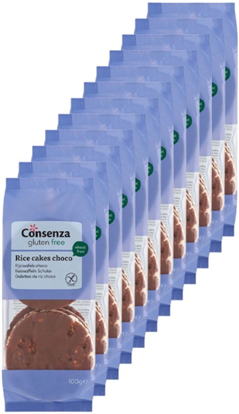 Consenza | Rijstwafels Choco | 12 stuks | 12 x 100 gram