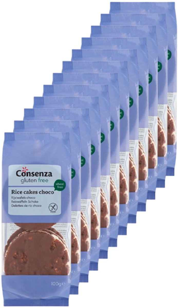Consenza | Rijstwafels Choco | 12 stuks | 12 x 100 gram