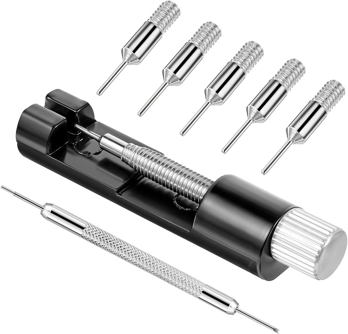 Horlogebandje gereedschap met 5 extra pennen en veerstang - Handige set voor horlogeband-reparatie en -aanpassing
