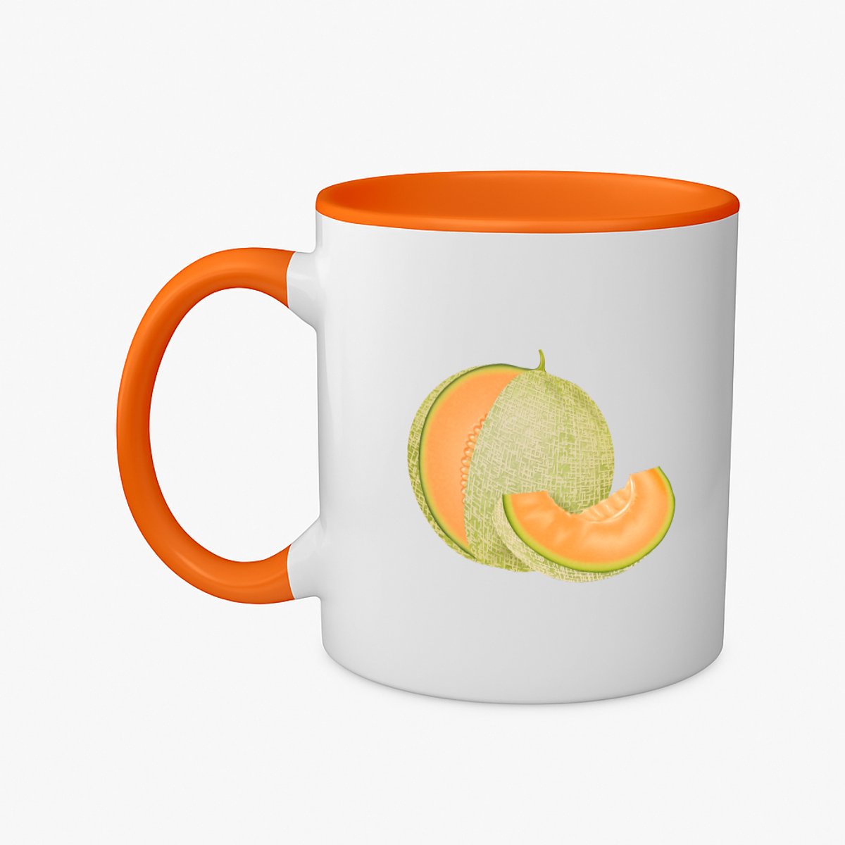 Hacebo® - Galia meloen koffiebeker oranje - Fruitschaal - Fruit liefhebbers - thee mok - koffie beker - Zomerfruit - gezond eten - vrucht - koffiemok - 350 ML inhoud