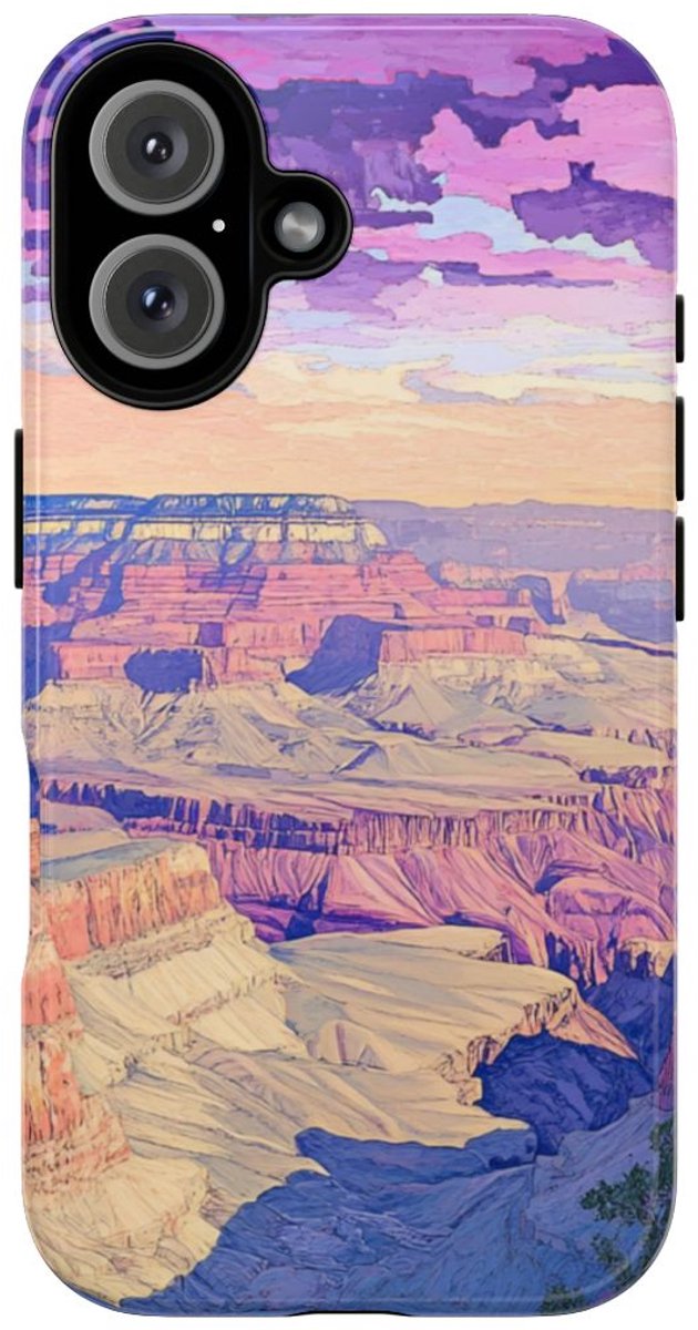 Kleurrijk Canyonlandschap – Telefoonhoesje Geschikt voor iPhone 16