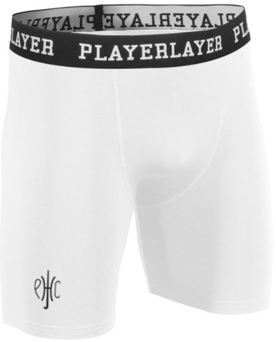 Heren elastische short Playerlayer wit - S
