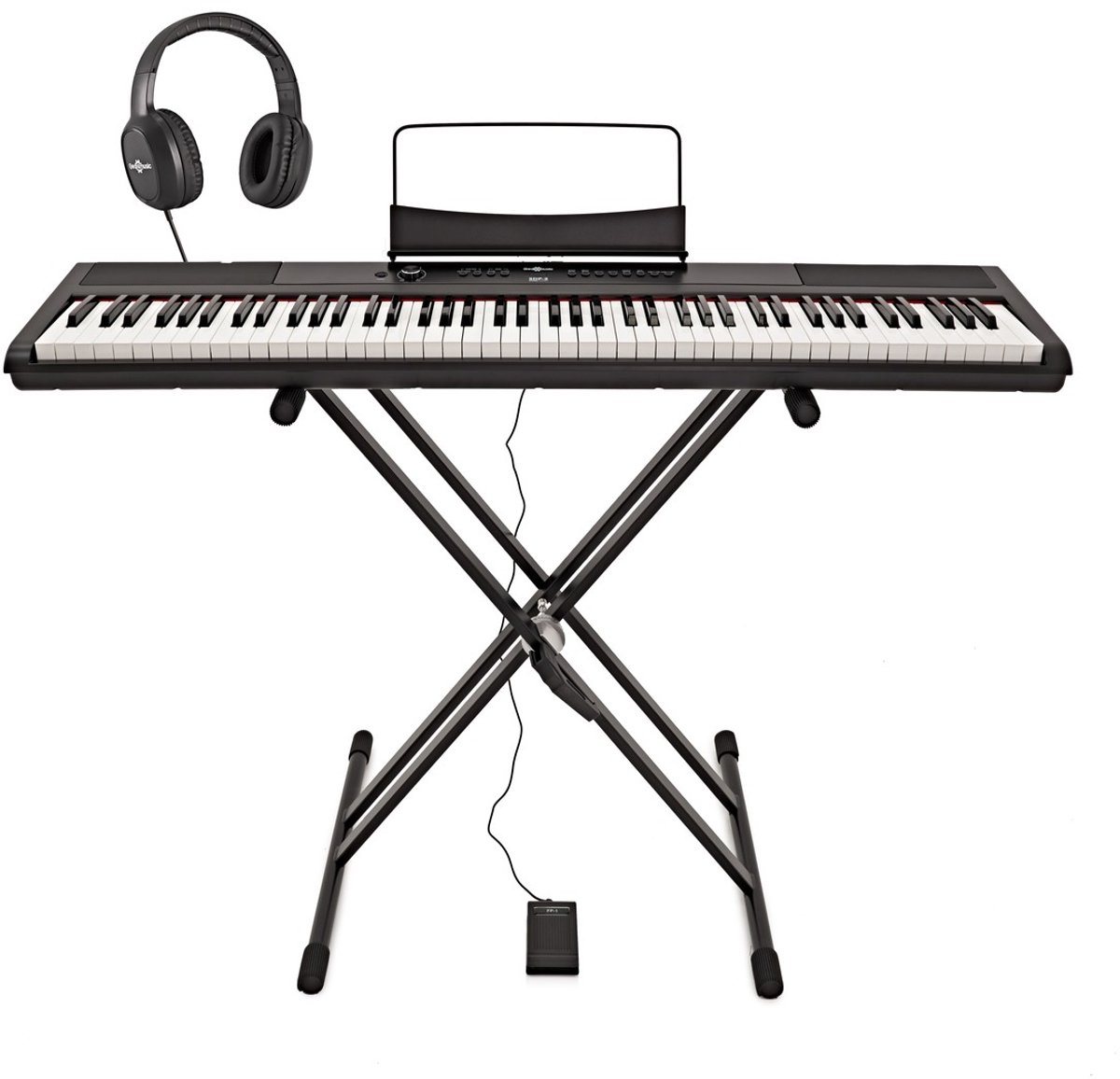 SDP-2 Stage Piano van Gear4music + Standaard, Pedaal en Hoofdtelefoon