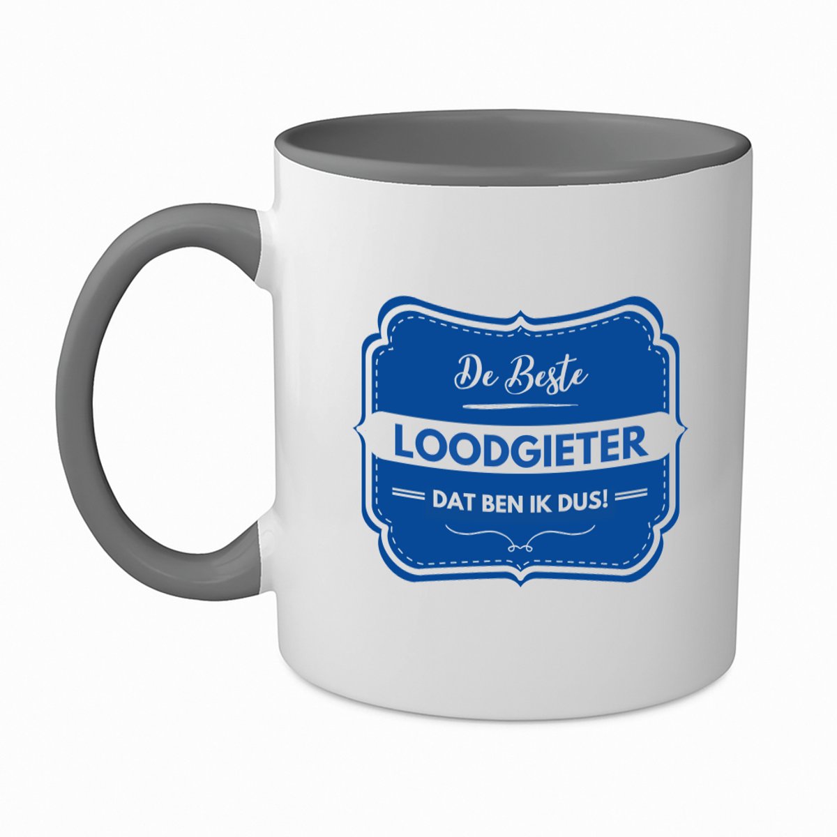 Hacebo® - De beste loodgieter koffiebeker grijs - Loodgieter - loodgieters - thee mok - koffie beker - werk - afscheidscadeau - verjaardagscadeau - kado - koffiemok - 350 ML inhoud