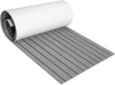 Tapis de pont autocollant en mousse EVA pour bateau - 2400 x 600 x 6 mm - Revêtements de sol en teck Bateaux - Revêtement de sol en teck pour yacht - Revêtements de sol de sol en teck - Lavable - Gris clair