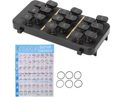Guitar Aid Chord Tool, C D E G A Key Non Pain Chord Learning System Plastic with Diagram for Education Performance Accessories