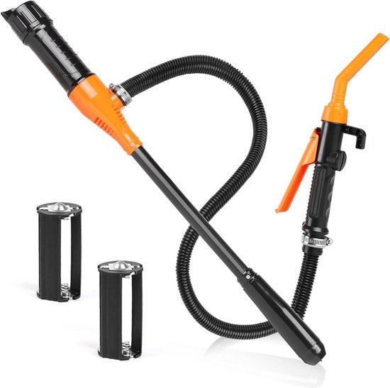 Allecto plus - Elektrische benzinepomp voor vloeistofoverdracht op batterijen - 24 liter/min - draagbaar - oliepomp voor benzine - elektrische sifonpomp