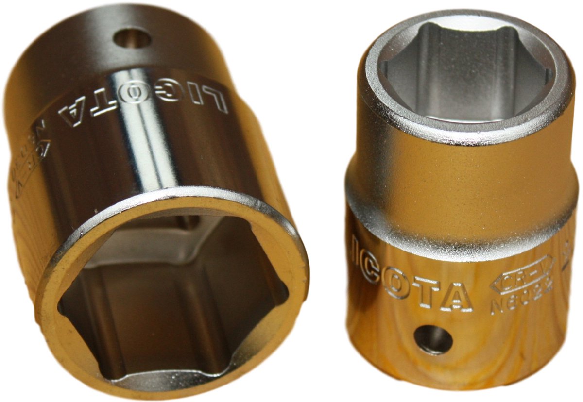 Dop 27mm 1/2 inch, Rateldop 27mm Cr-V met Flankbescherming