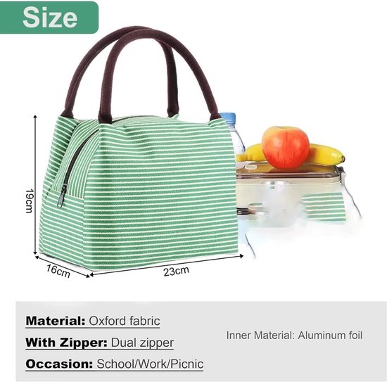 SNQ Kleine koeltas, koeltas, lunchtas, geïsoleerde tas, thermische lunchtas voor mannen, vrouwen, kinderen, school, kantoor, picknick van SNQ — afbeelding 2