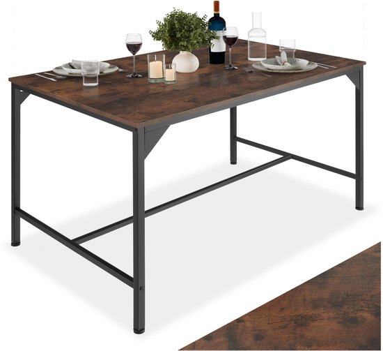 Nancy's Vega Bartafel - Vintage Keukentafel – Keuken Bartafels - Hoog Bureau - Industrieel - Hout & Metaal - 120 x 40 x 100 cm