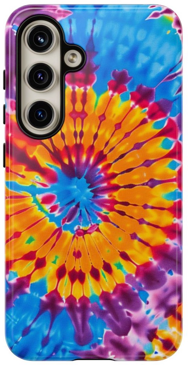 Vrolijk Tie-Dye Spiraalpatroon – Telefoonhoesje Geschikt voor Samsung Galaxy S24