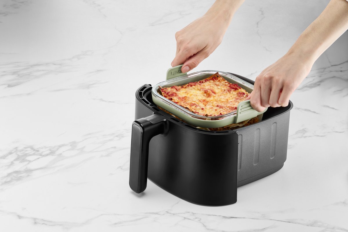 Lékué Airfryer Ovenschaal Vierkant - Glas - Transparent — afbeelding 6