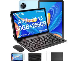 DOOGEE Tablet U11 Pro VIP - Tablette - 30GB RAM + 256GB ROM - 8580 mAh - 11 Inch 1080P 90 Hz - T7200 Octa Core - 13MP Camera - 5G WIFI - Face ID - 7.9 mm Metallic Body - Blauw
