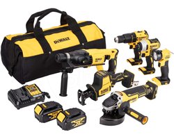 DeWALT Gereedschap - 10-delige ACCU gereedschapset, accu's en lader DCK607M2