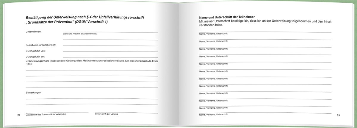 RNK Verlag Instructieboek voor betriebl. Ongevallenpreventie