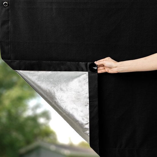 Store enrouleur occultant - 60 x 115 cm - Store enrouleur Thermo - Avec ventouses - Sans Embouts - Store enrouleur thermique occultant - Occultant portable - Occultant - Isolant - Rideau occultant pour chambre et Voyages - Zwart