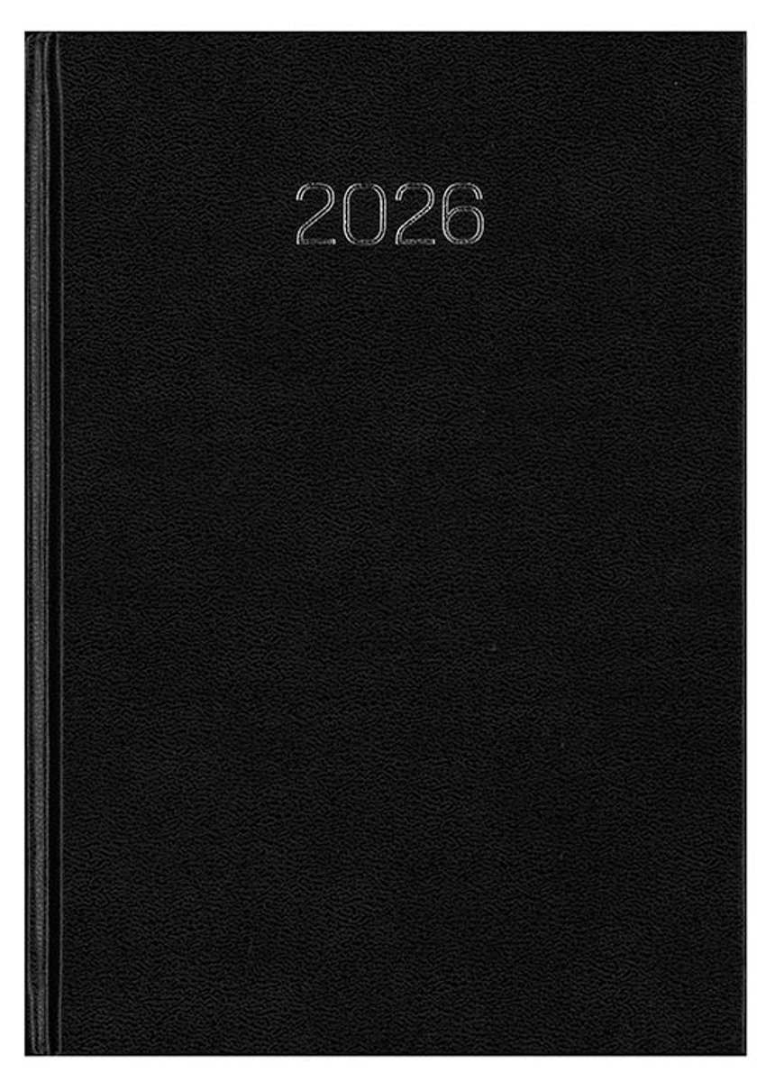 MGPcards - Bureau Weekagenda 2026 - Kolom - formaat A5 - 1 Week per 2 pagina's in kolom - Nederlandstalig - Made in Italy - Harde omslag - 14.8 x 21 cm - Zwart