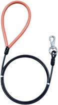 Hondenriem van staaldraad, bijtvast, metalen kabel, gevlochten Hondenriem van staaldraad, bijtvast, metalen kabel, gevlochten