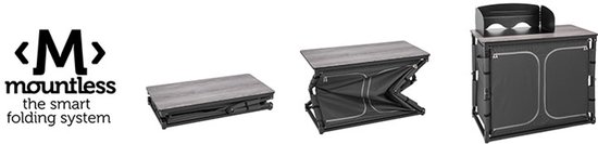 Brunner Elùtop Daily CT Opvouwbare Campingkeuken - Keukenkast met werkblad en opbergvakken - Aluminium frame - draagbaar/inklapbaar van Brunner — afbeelding 2