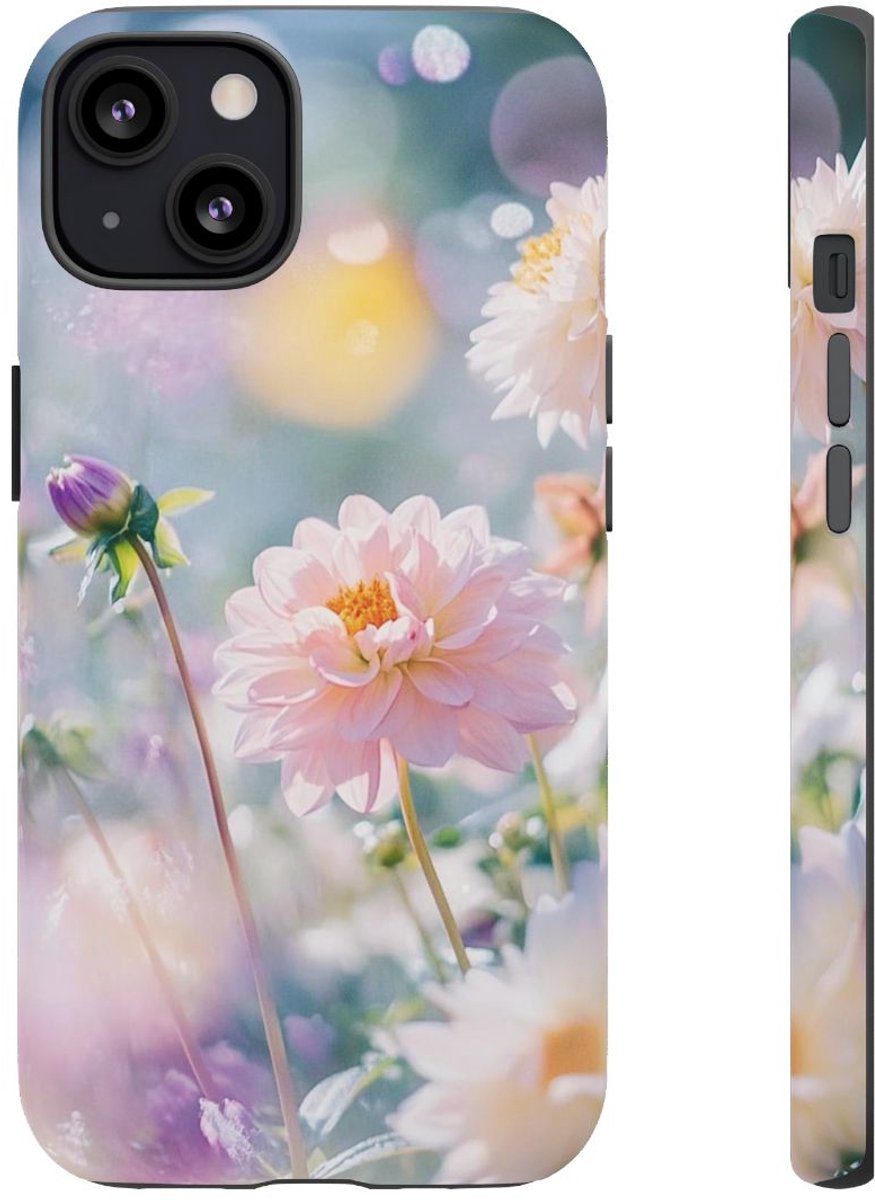 Dahlia Bloemen met Dromerige Bokeh – Telefoonhoesje Geschikt voor iPhone 13