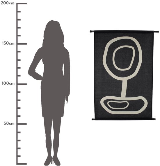 Winkel avec style Nappe murale Bio Noir 83x110cm