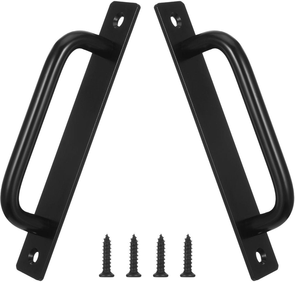 Ibenzoa® Zwarte Schuifdeurgrepen voor Diverse Meubels en Deuren, 2 Stuks, Inclusief Schroeven