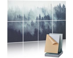 8-Pack Akoestische Panelen, 1200x800x10 mm, Geluidsabsorberende Wandpanelen met Zelfklevende Achterkant voor Thuis, Kantoor, Studio, Speelkamer, Theater En Andere Ruimtes