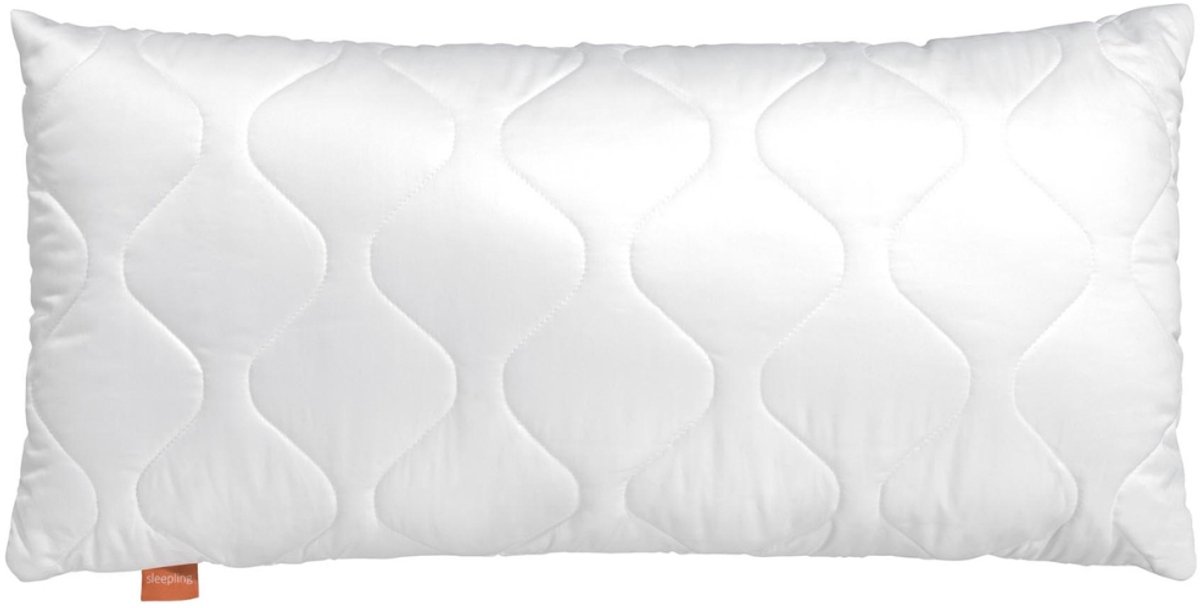 Sleepling 40 x 80 cm Hoofdkussen Basic 200 | navulbaar kussen | Made in EU | hoes van katoenmix | wasbaar op 60 graden | wit