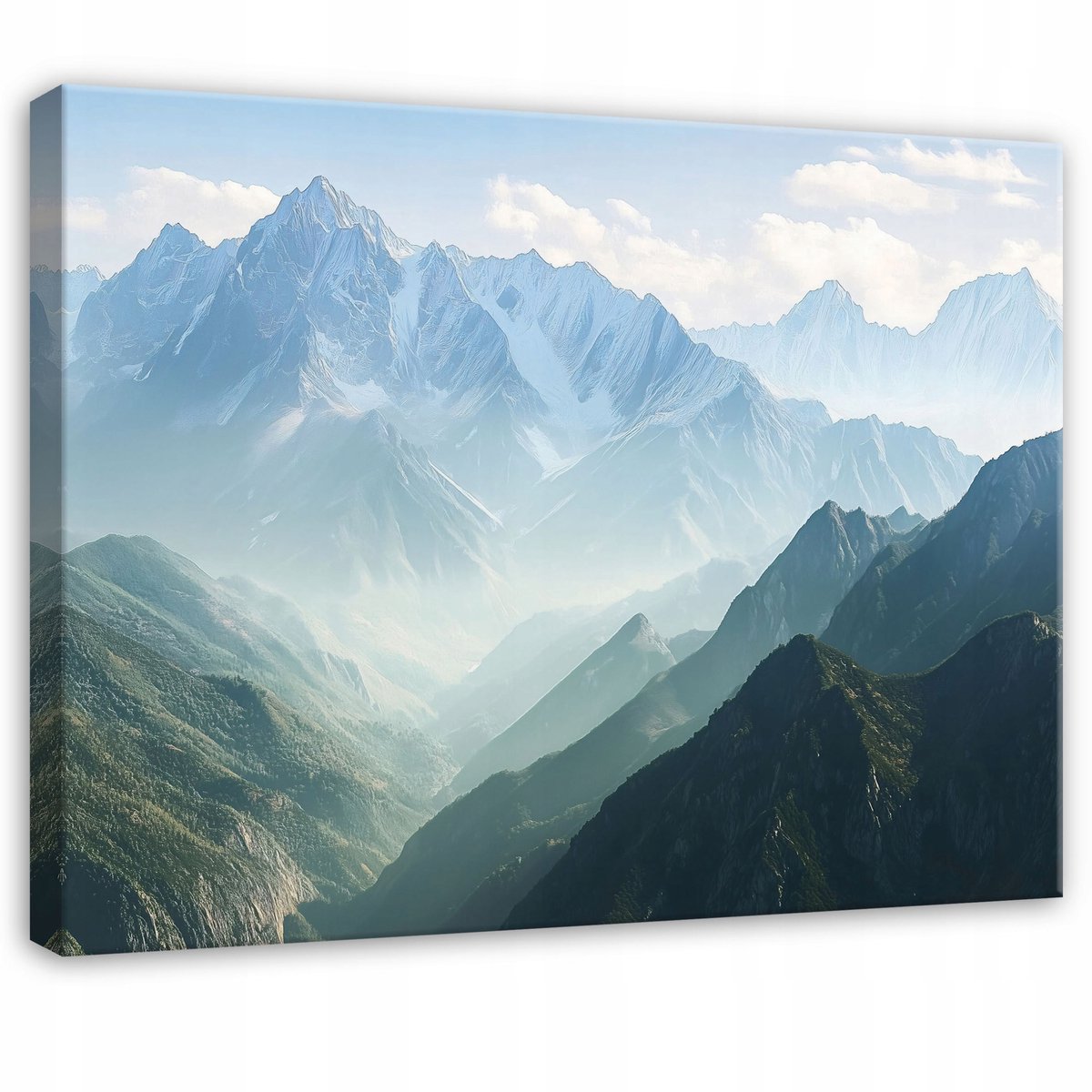 WALLARENA Canvas schilderij - 120x80 cm - afbeelding van bergen, natuur, landschap voor woonkamer, slaapkamer, keuken multikleurig