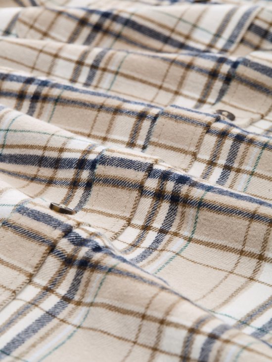 Tom Tailor - Chemise manches longues - Homme - XL - Beige - Katoen - 1047337