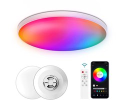 LED Plafondlamp 30Cm – LED Badkamerlamp – RGB Plafondlampen 2700K-6500K – Bluetooth – Smart App & Afstandsbediening – 2.4GHz WiFi – Voice-controle – Voor Keuken, Badkamer, Woonkamer – Verlichting overkapping – Plafonniere – Plafond lamp