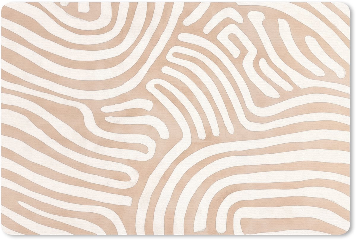Muismat 27x18 cm - Mousepad Beige - Aardspatroon - Muismatten