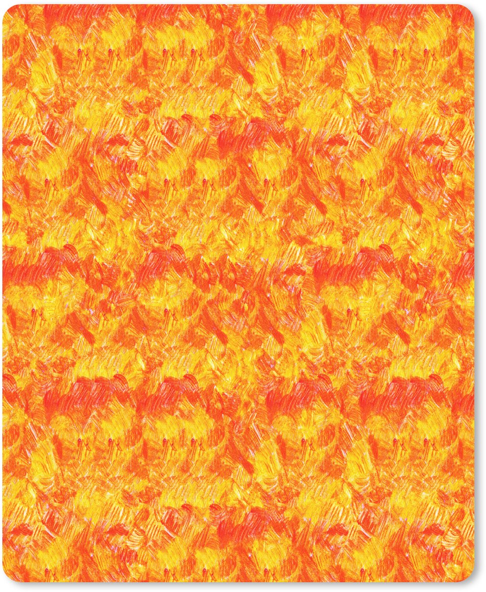 Muismat 19x23 cm - Mousepad Verf - Oranje - Geel - Muismatten