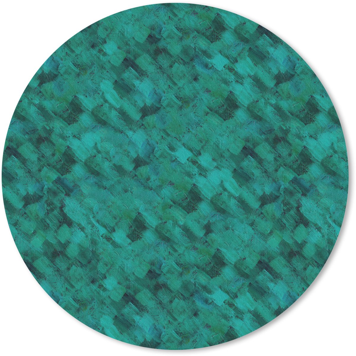 Muismat rond 20x20 cm - Mousepad Vloeiend - Olie - Verf - Groen - Ronde muismatten