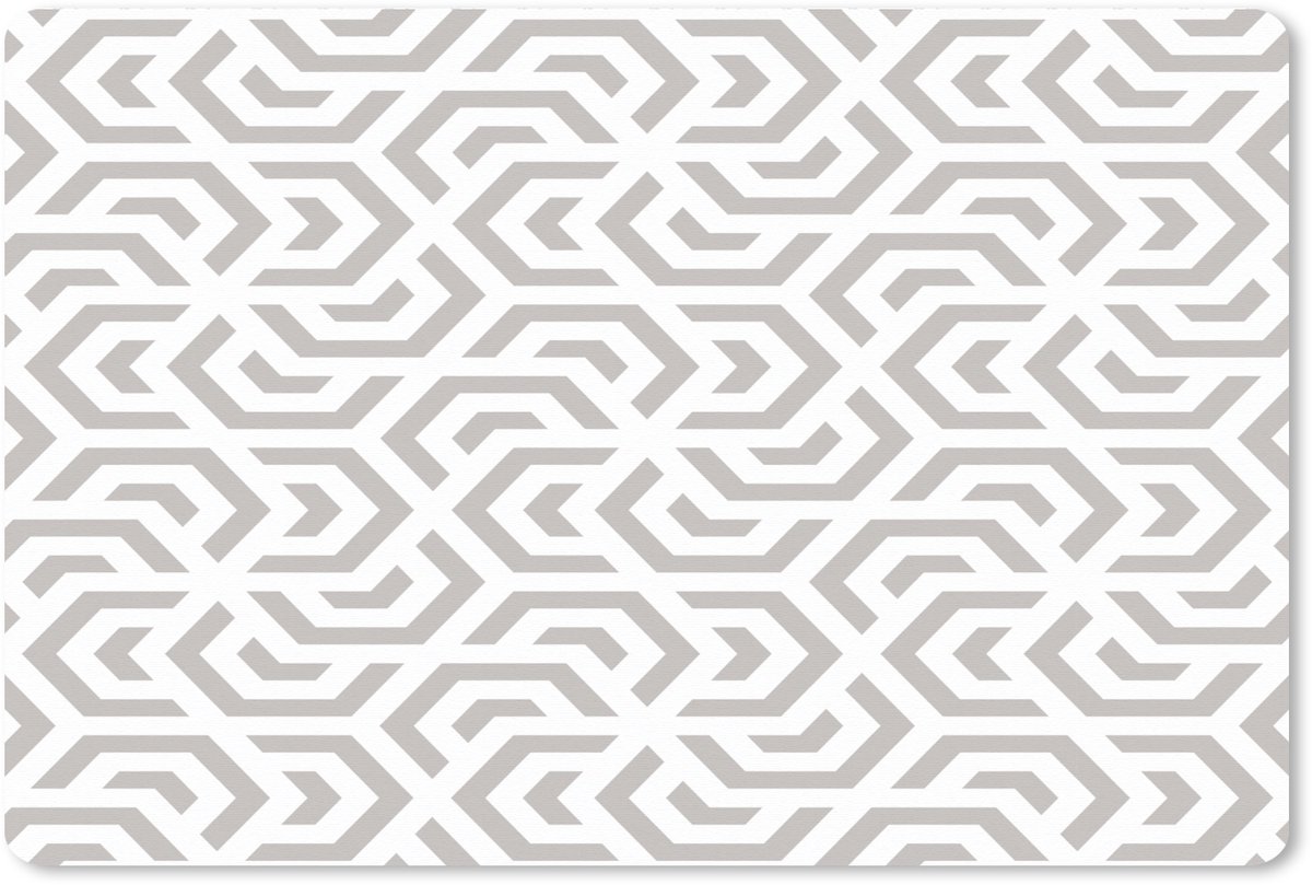 Muismat XXL 120x80 cm - Bureau onderlegger - Bureau mat Grafisch - Patroon - Modern - Hexagon - Bureaumat - Gaming mousepad xl - Bureaulegger groot - Computer deskmat