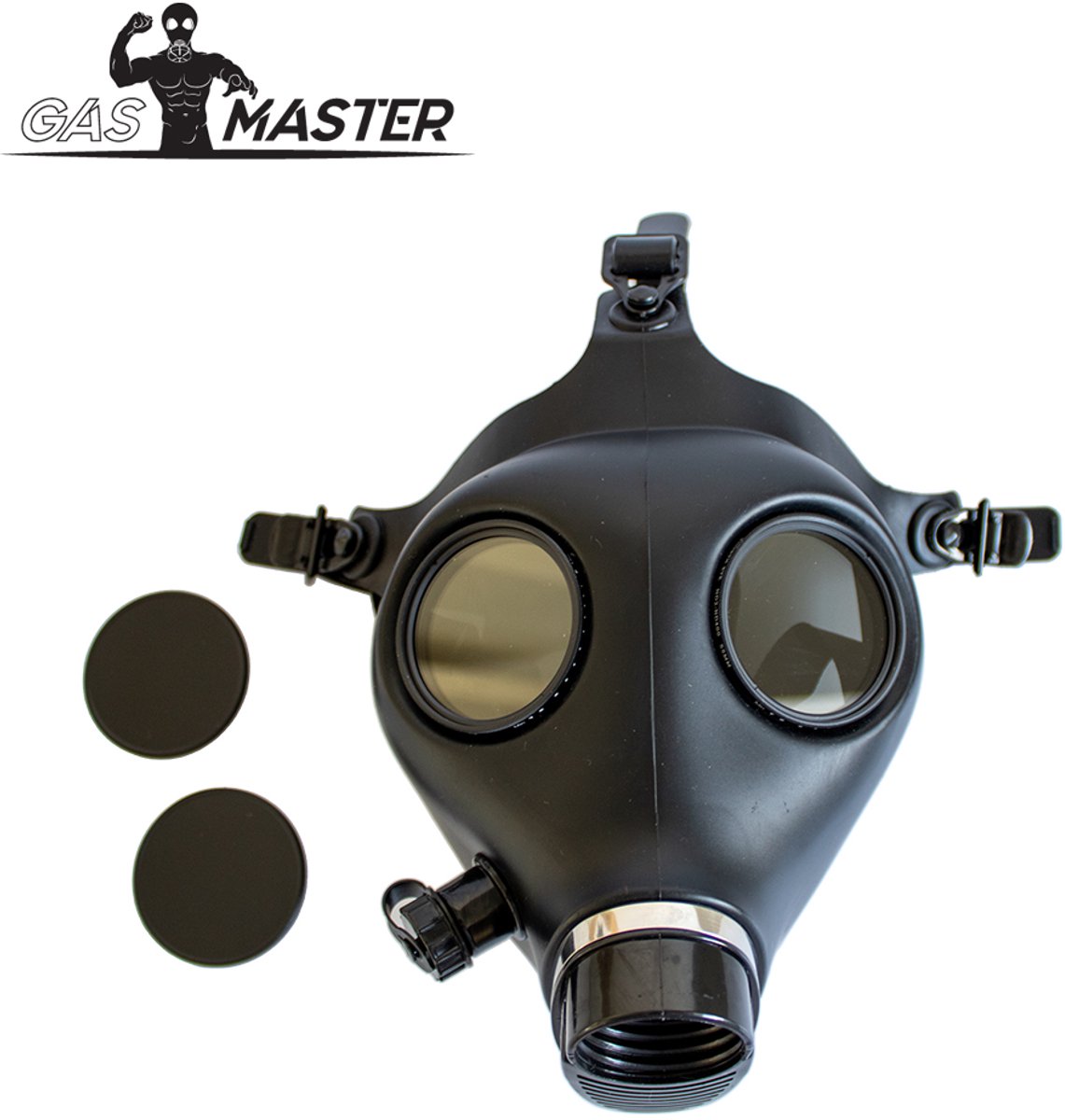 GASMASTER Alien Gasmasker – Gepolariseerde Lenzen + Metalen Oogkappen