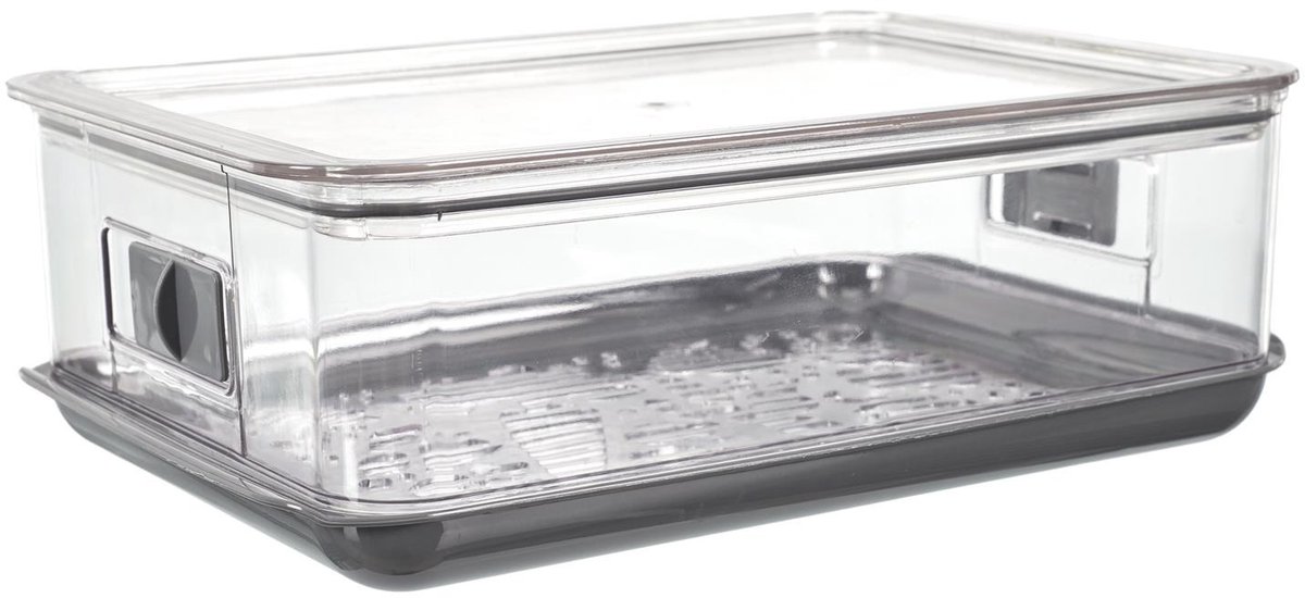 Cook Concept Lunch en Vleeswaren bewaarbak - transparant - 27 x 18 x 9 cm - vershouddoos