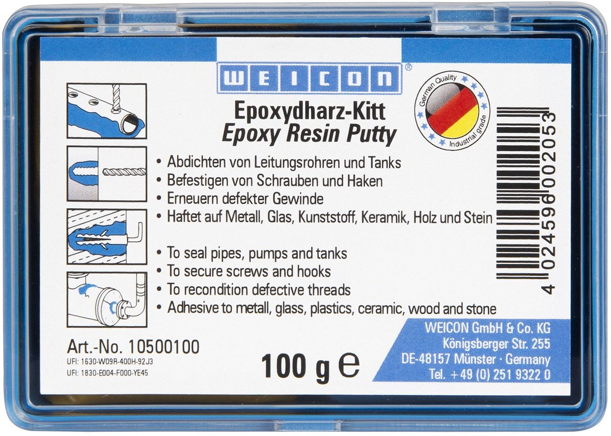 WEICON Epoxyhars-Kit 10500100 – 100g groen kneedbaar