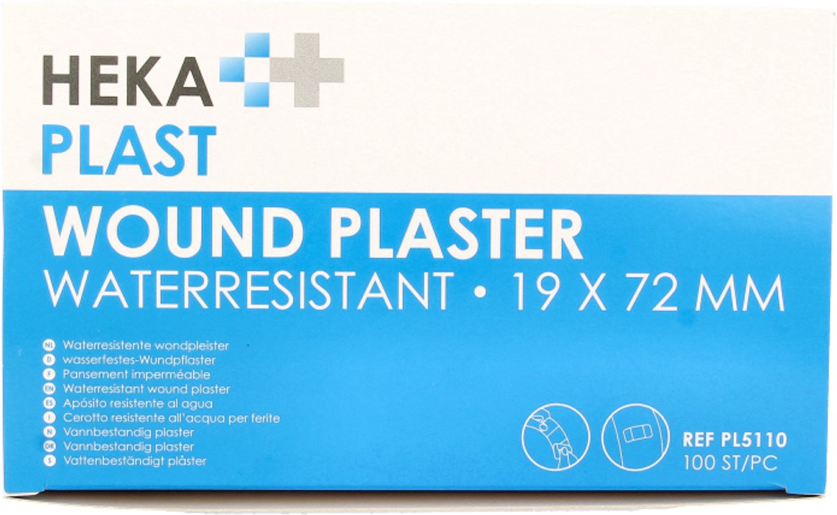 Goedkoopste Hekaplast Pleister water resistent 19 x 72 100 Stuks